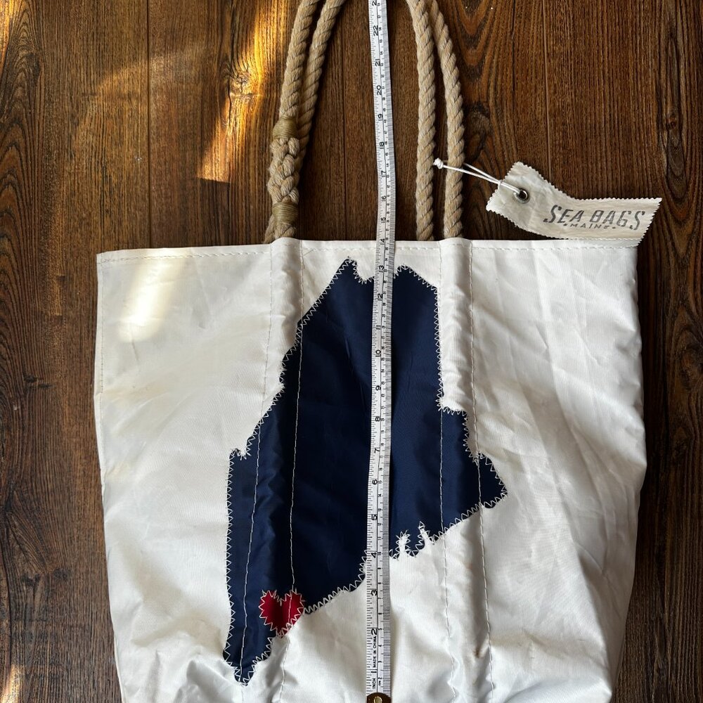 NWT Sea Bags Medium Tote  14x14 - State of Maine w. Heart - Picture 11 of 11